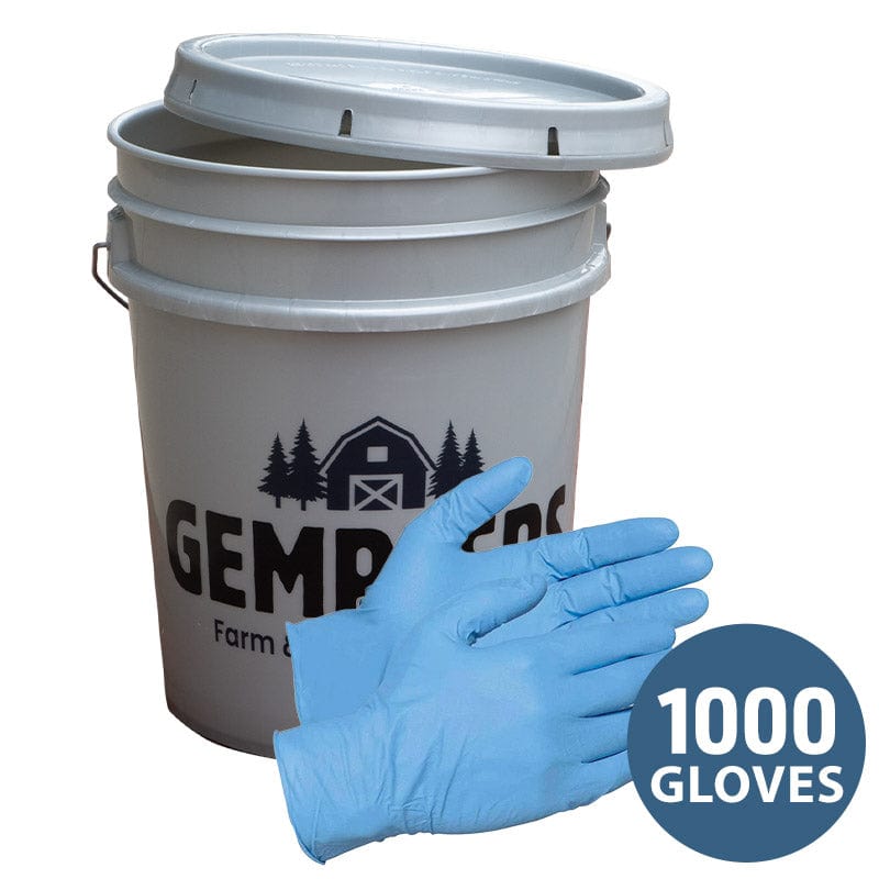 Gemplers 4-mil Disposable Nitrile Gloves, BucKit of 1000 gloves