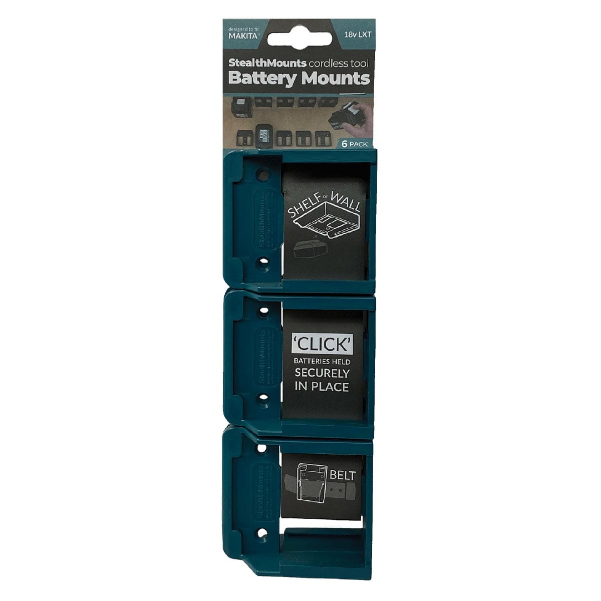 Stealthmounts Battery Mounts | 6 Pack
