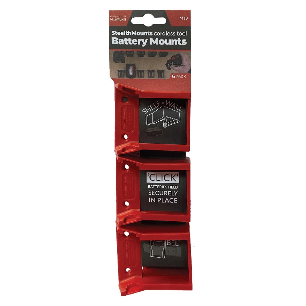Stealthmounts Battery Mounts | 6 Pack