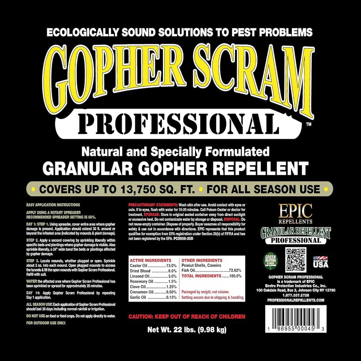 EPIC Repellents 22 lb. Gopher Scram Professional Repellent