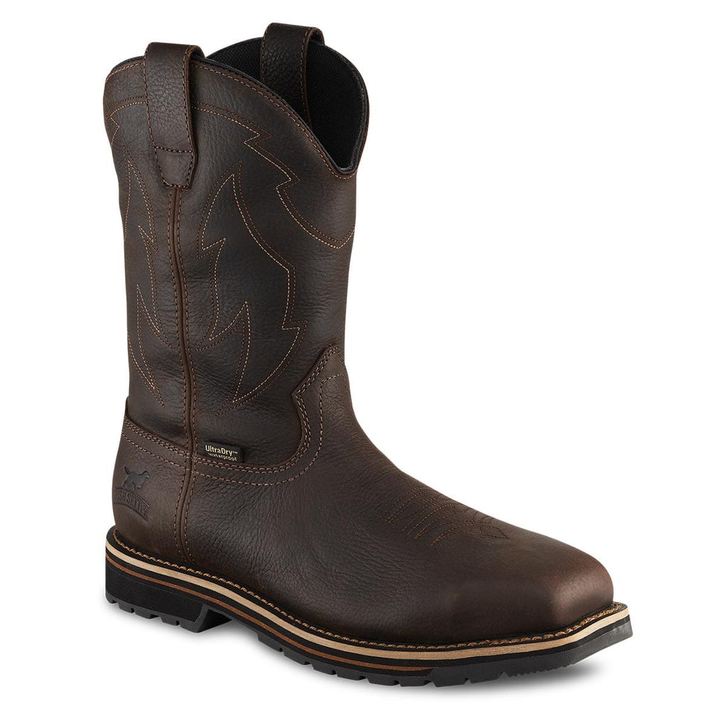Dark Brown Irish Setter Kittson 11-inch Waterproof Steel-Toe EH Pull-On Boots
