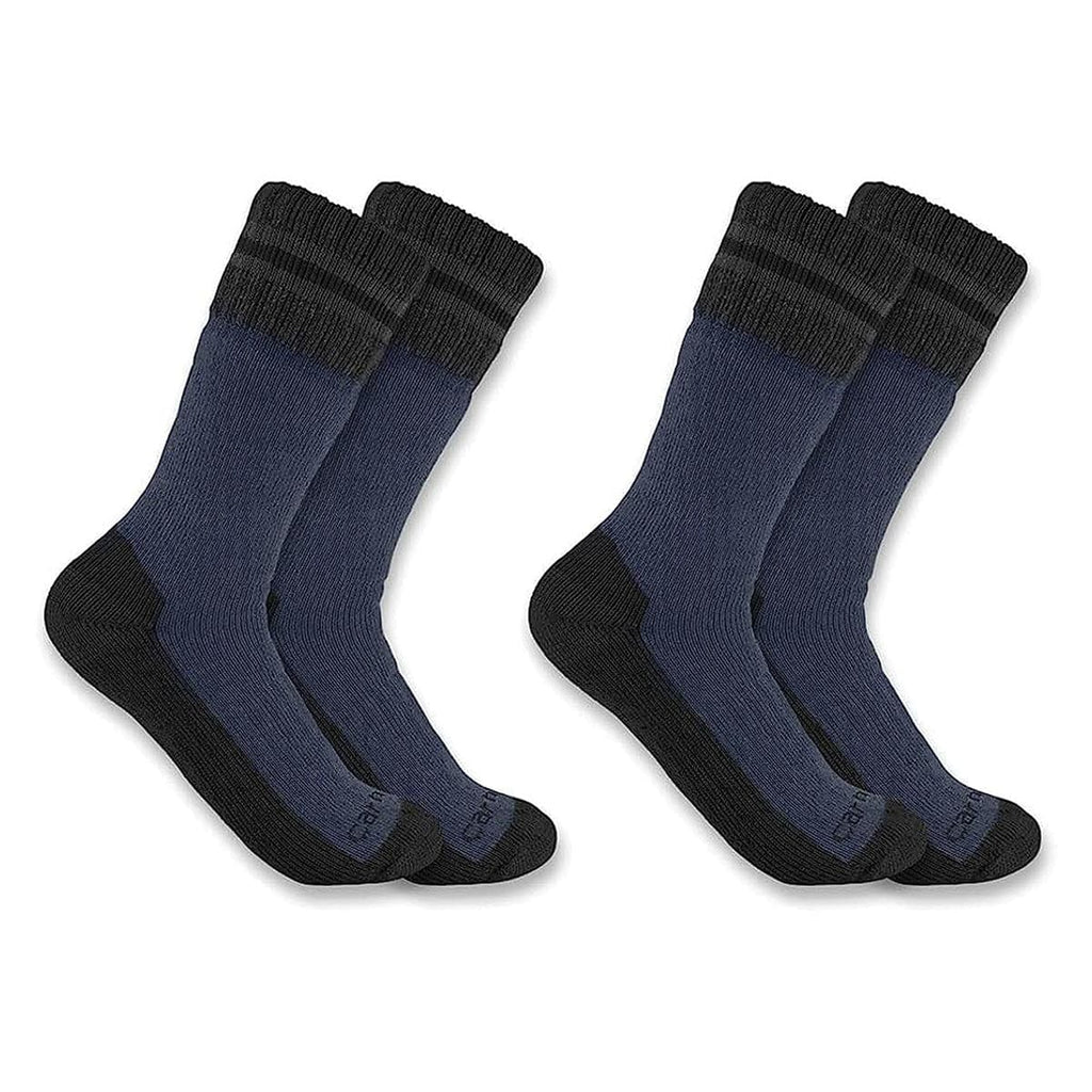 Denim Carhartt Men's Heavyweight Synthetic-Wool Blend 2 Pack Boot Socks