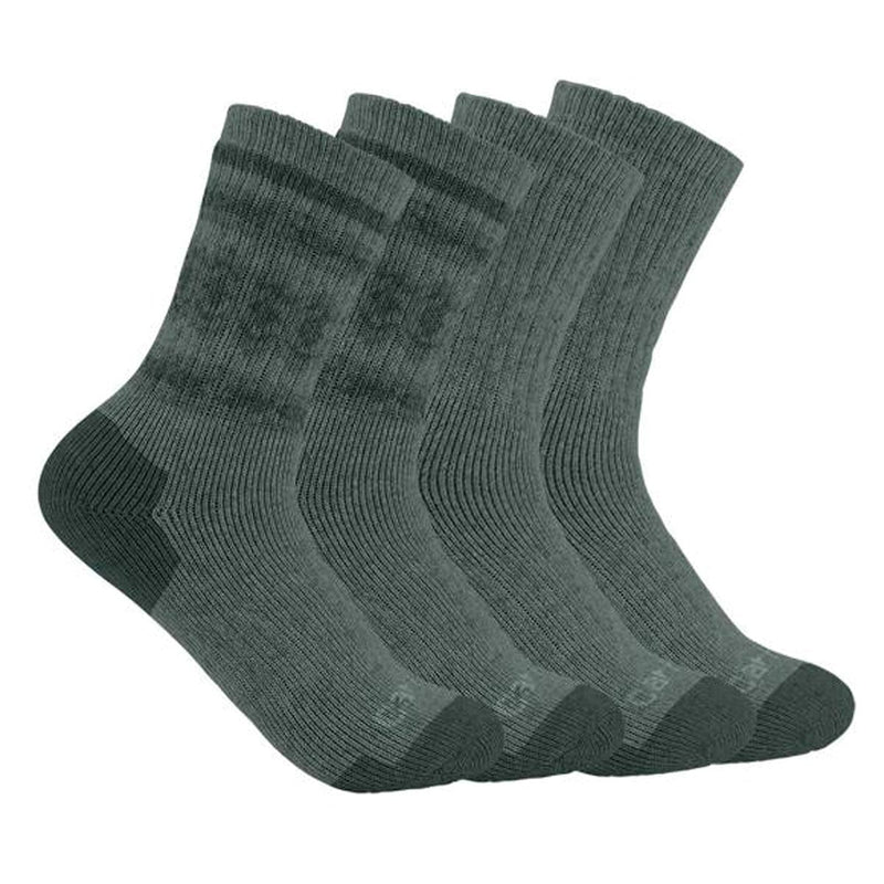 Carhartt Women's Heavyweight Synthetic-Wool Blend 4 Pack Crew Socks