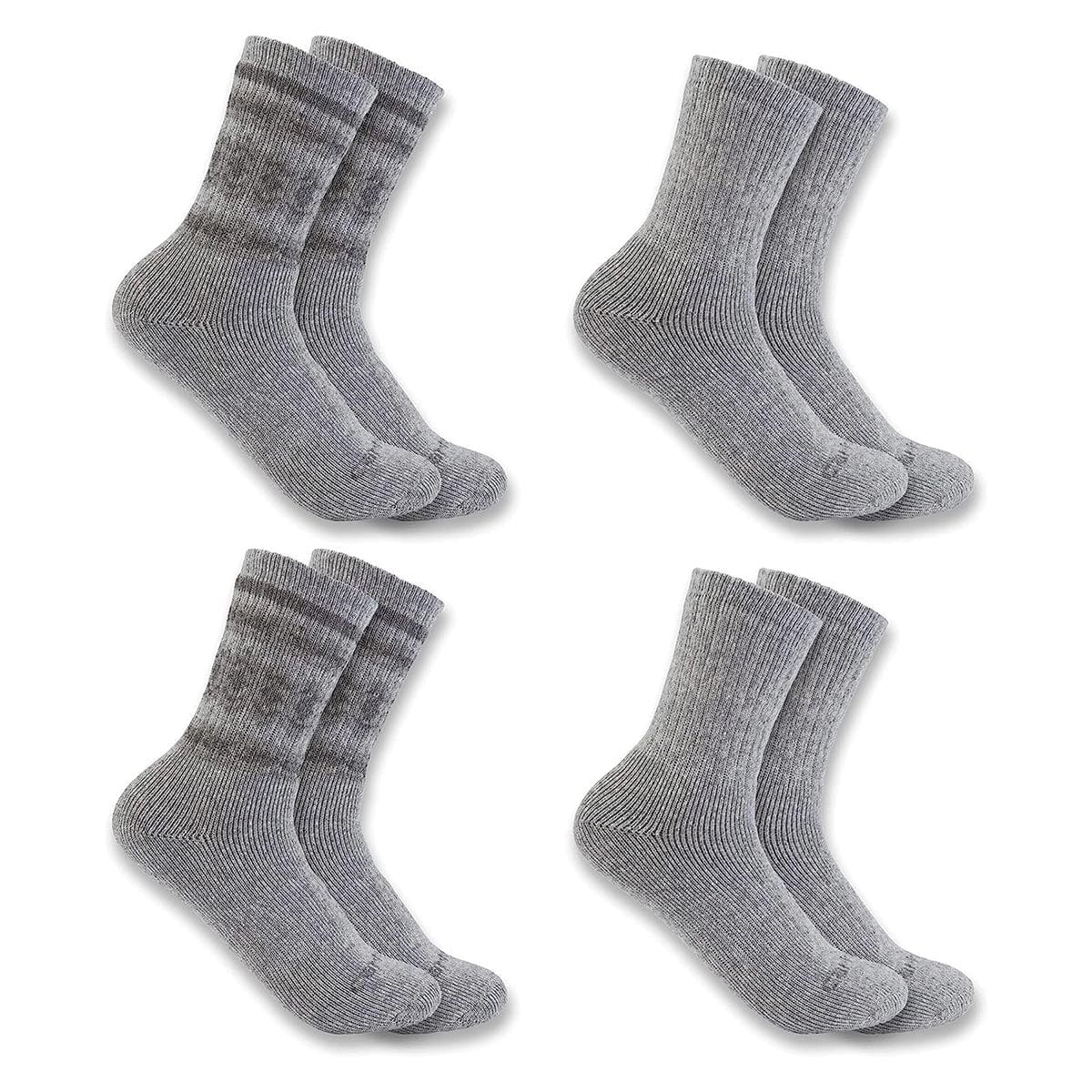 Carhartt Women's Heavyweight Synthetic-Wool Blend 4 Pack Crew Socks