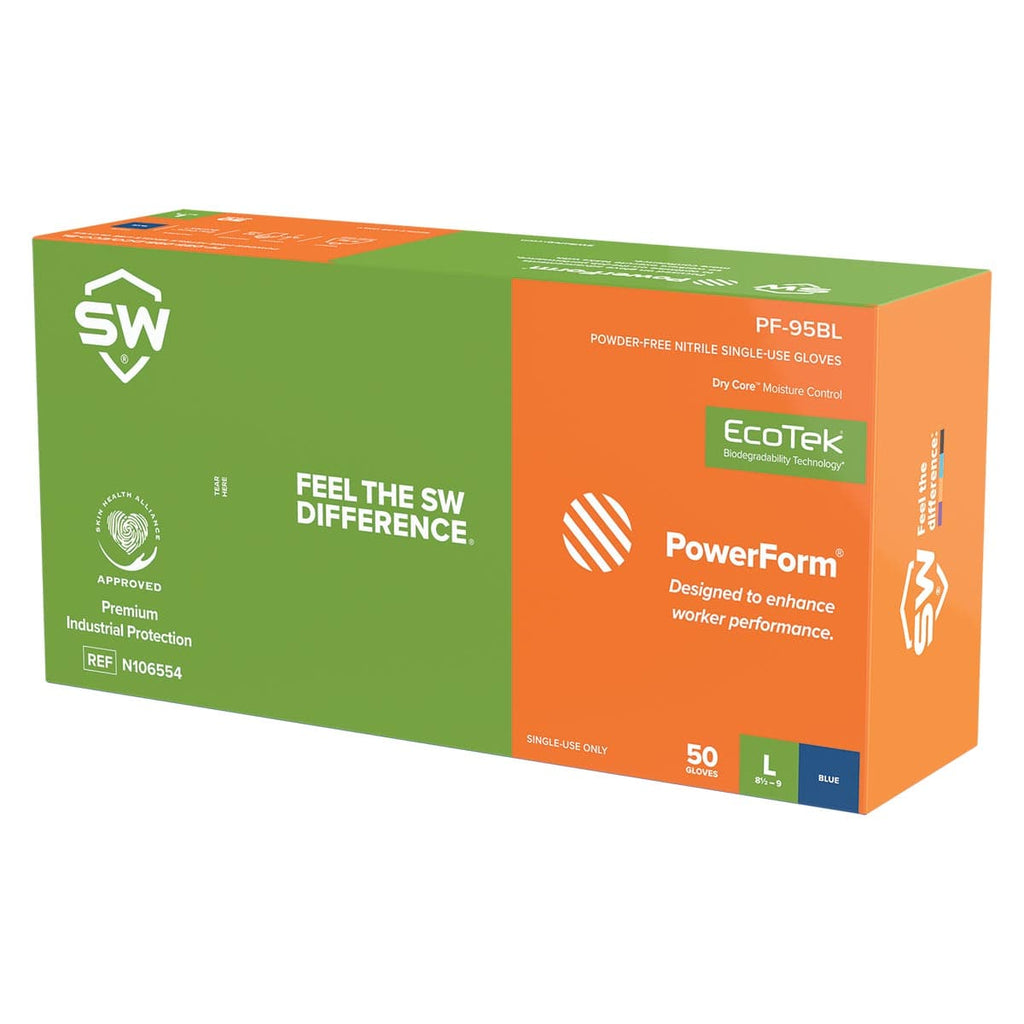 SW Safety 6-mil Nitrile Gloves with Dry Core, 50pk