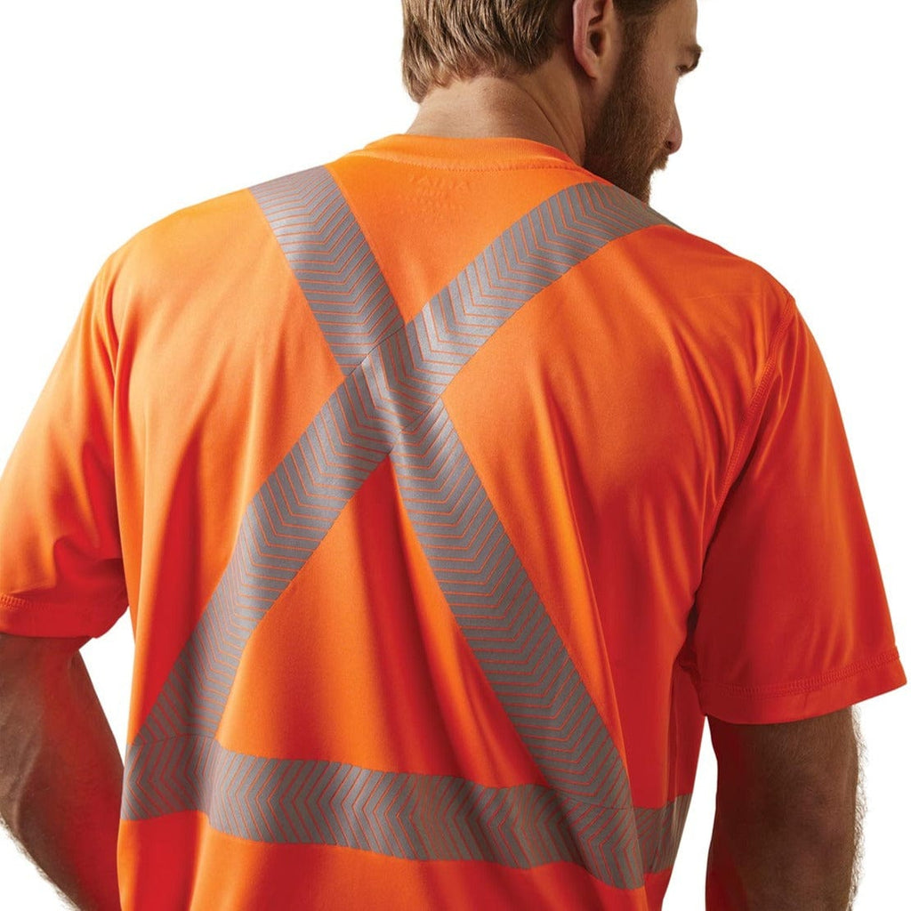 Bright Orange Ariat Rebar ANSI Class 2 Hi-Vis Short Sleeve T-Shirt