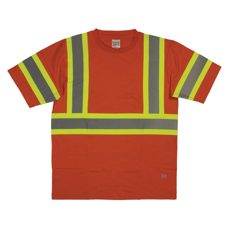 Tough Duck ANSI Class 1 Short Sleeve Cotton Hi-Vis Safety Shirt