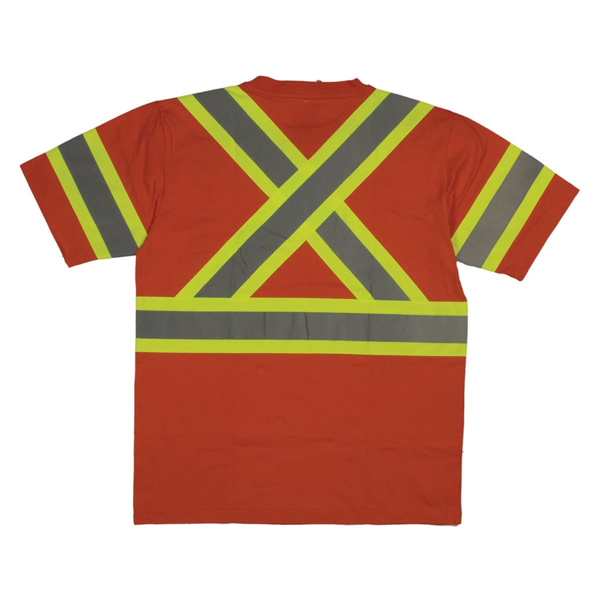 Bright Orange Tough Duck ANSI Class 1 Short Sleeve Cotton Hi-Vis Safety Shirt