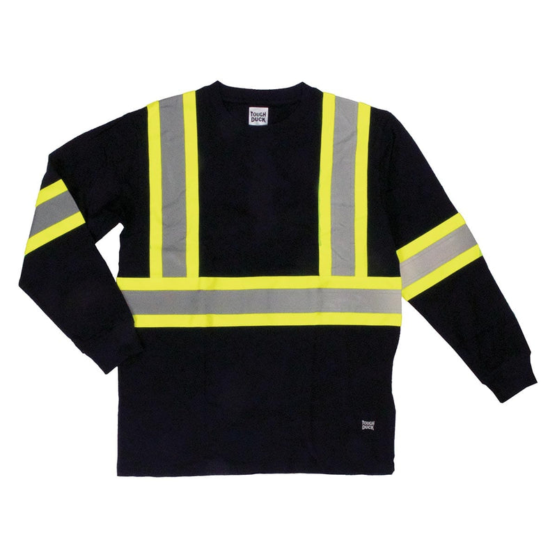 Black Tough Duck ANSI Class 2 Short Sleeve Polyester Jersey HI-Vis Shirt