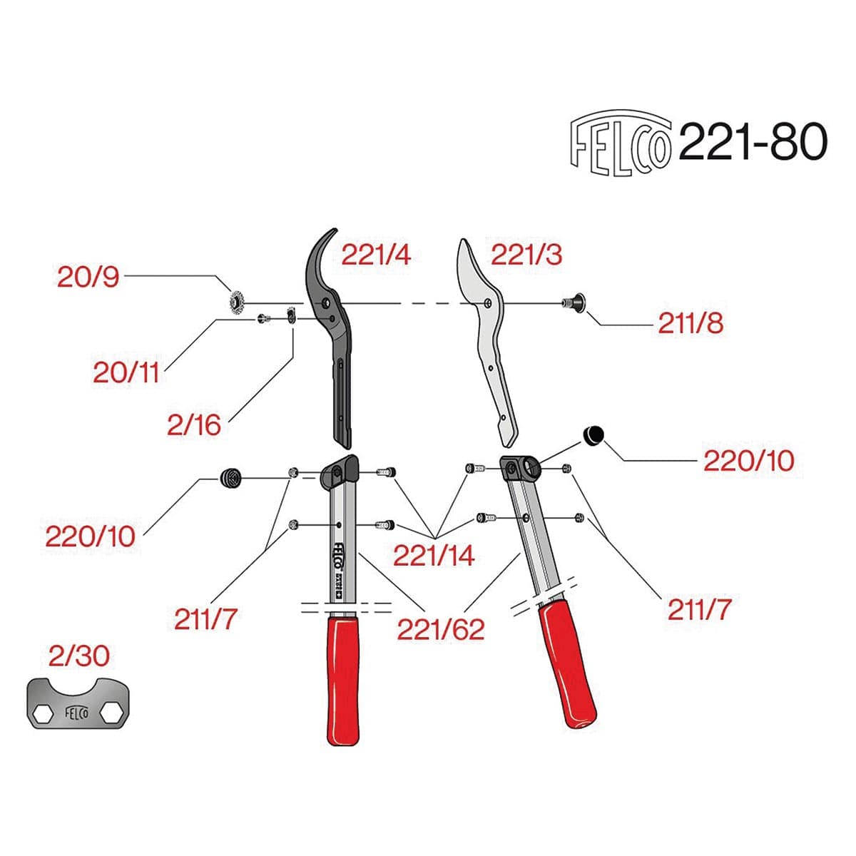 FELCO 221 Series Curved Lopper