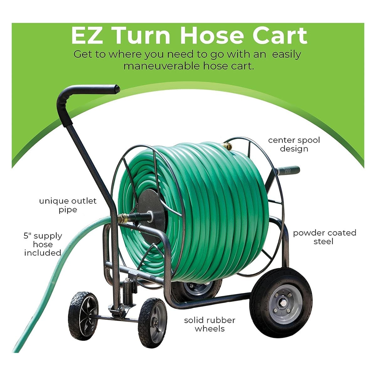 Yard Butler EZ Turn Hose Cart