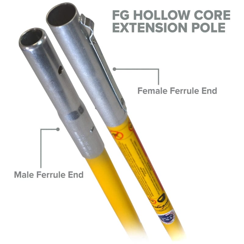 Jameson FG Series Hollow Core Fiberglass Extension Pole, 6 ft.