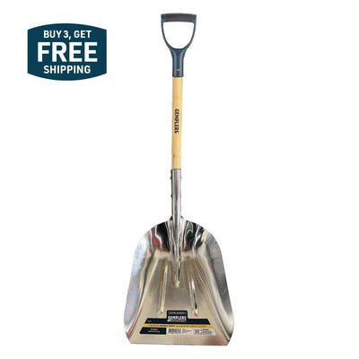 Gemplers Aluminum Scoop Shovel with Wood Handle