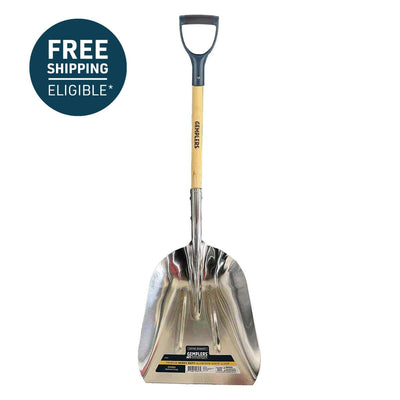 Gemplers Aluminum Scoop Shovel with Wood Handle