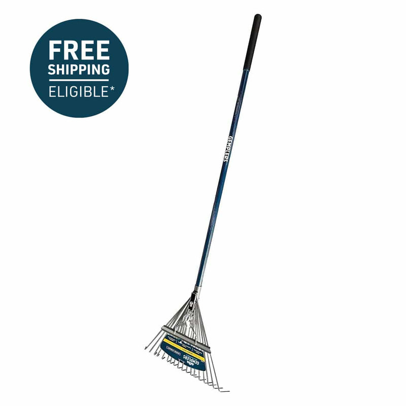 Gemplers 18-Tine Shrub Rake with Fiberglass Handle