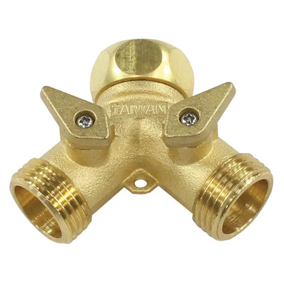 Dramm Brass Twin Shut-Off Valve