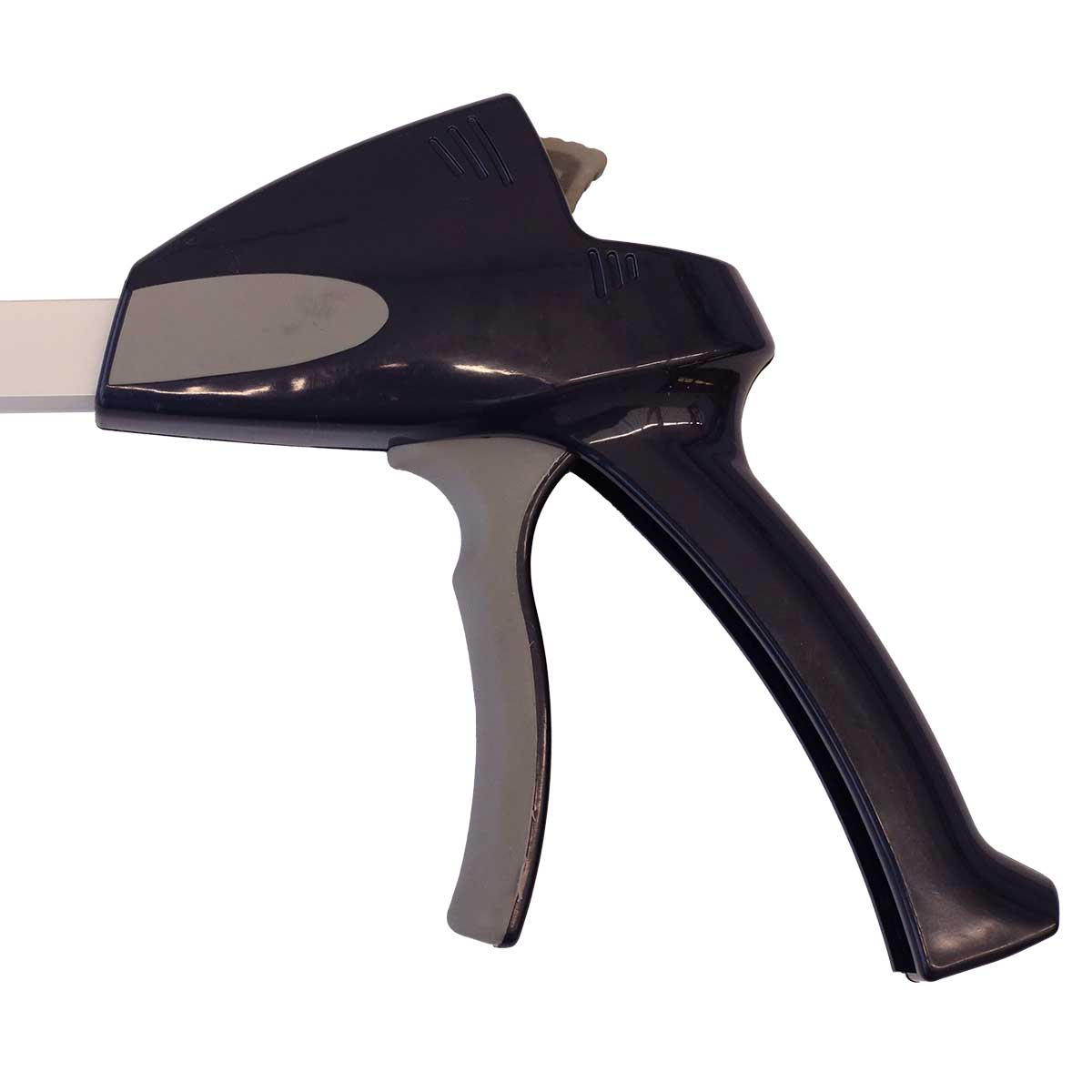 Closeup of the handle on Gemplers Extended Length Folding Pickup Tool