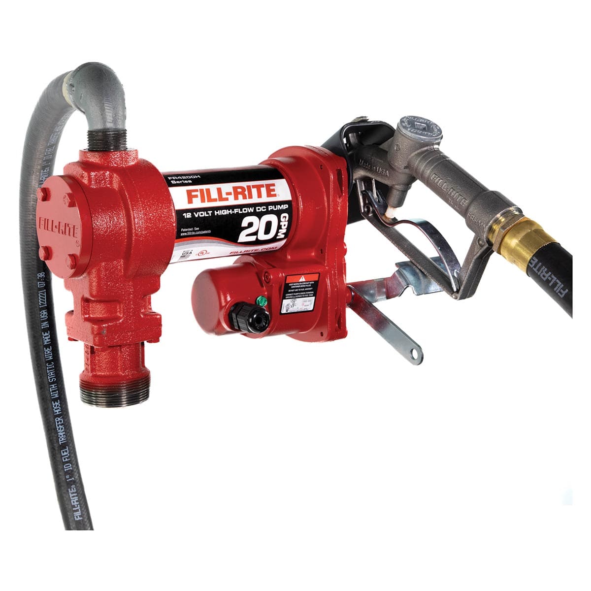 Fill-Rite 12V DC 20 GPM Fuel Transfer Pump with Nozzle