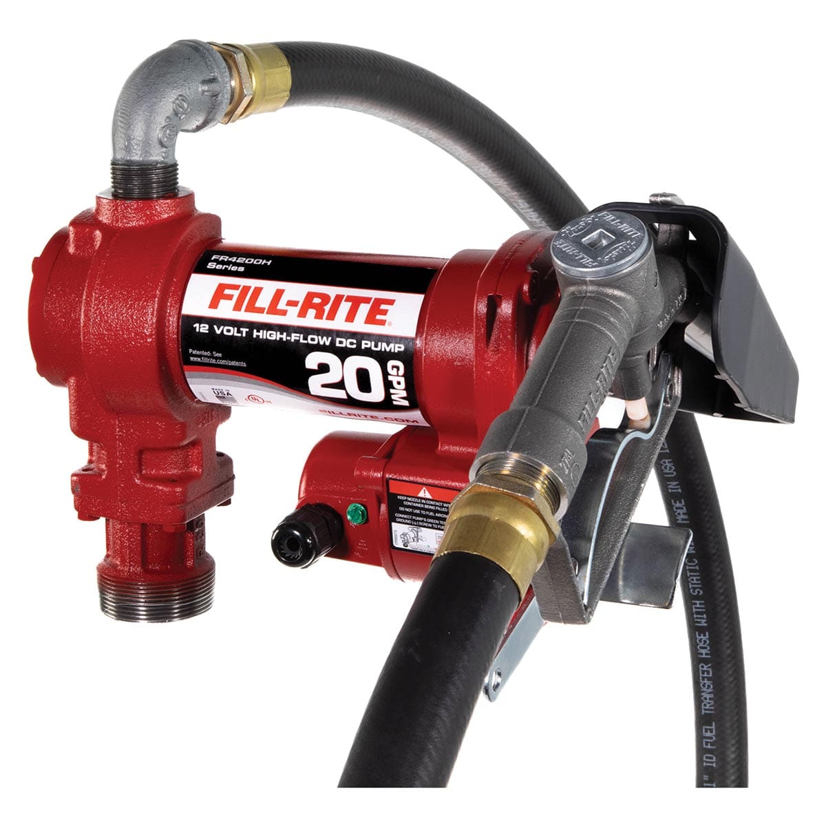 Fill-Rite 12V DC 20 GPM Fuel Transfer Pump with Nozzle