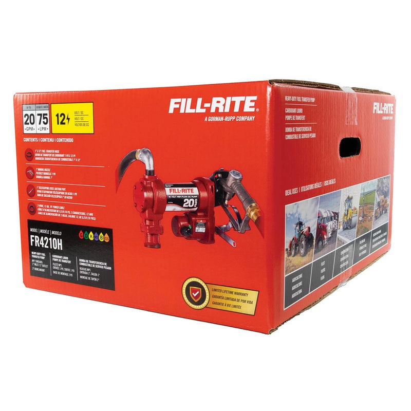 Fill-Rite 12V DC 20 GPM Fuel Transfer Pump with Nozzle