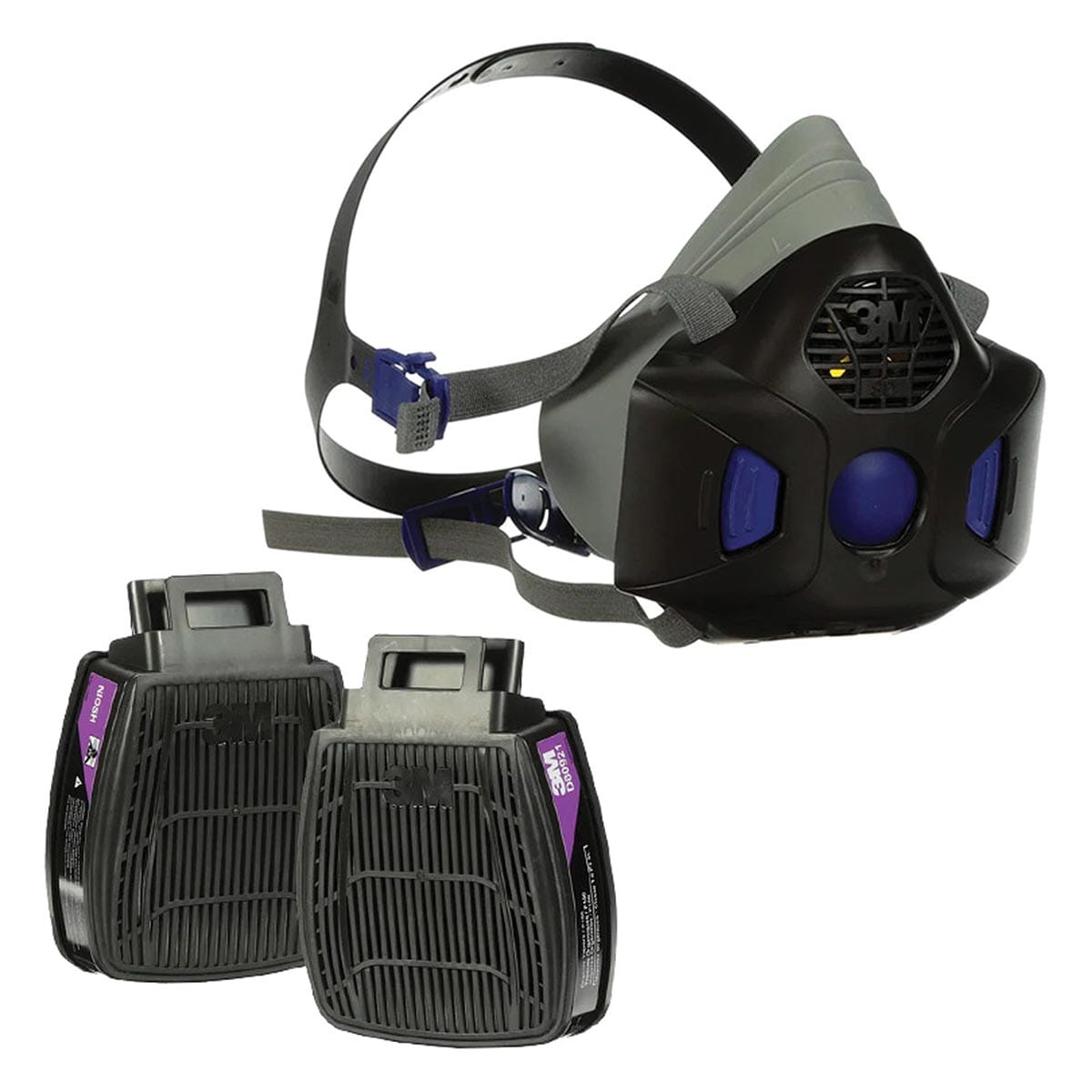 3M Secure Click Half Respirator with OV P100 Cartridges