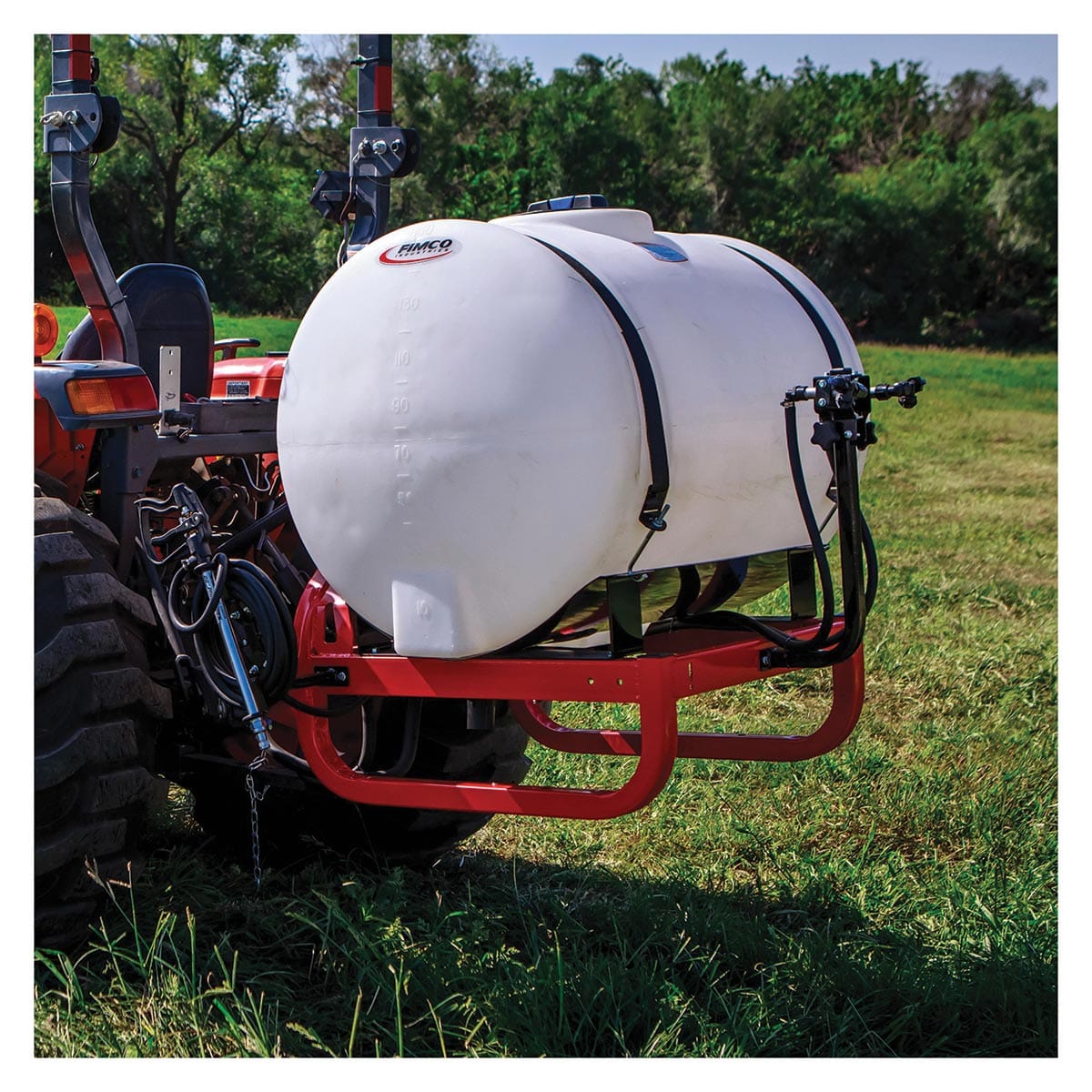 Fimco 110 Gallon 3-Point Sprayer with Roller Pump, Wand & Broadcast Boom In Use+++Fimco 110 Gallon 3-Point Sprayer with Roller Pump, Wand & Broadcast Boom In Use