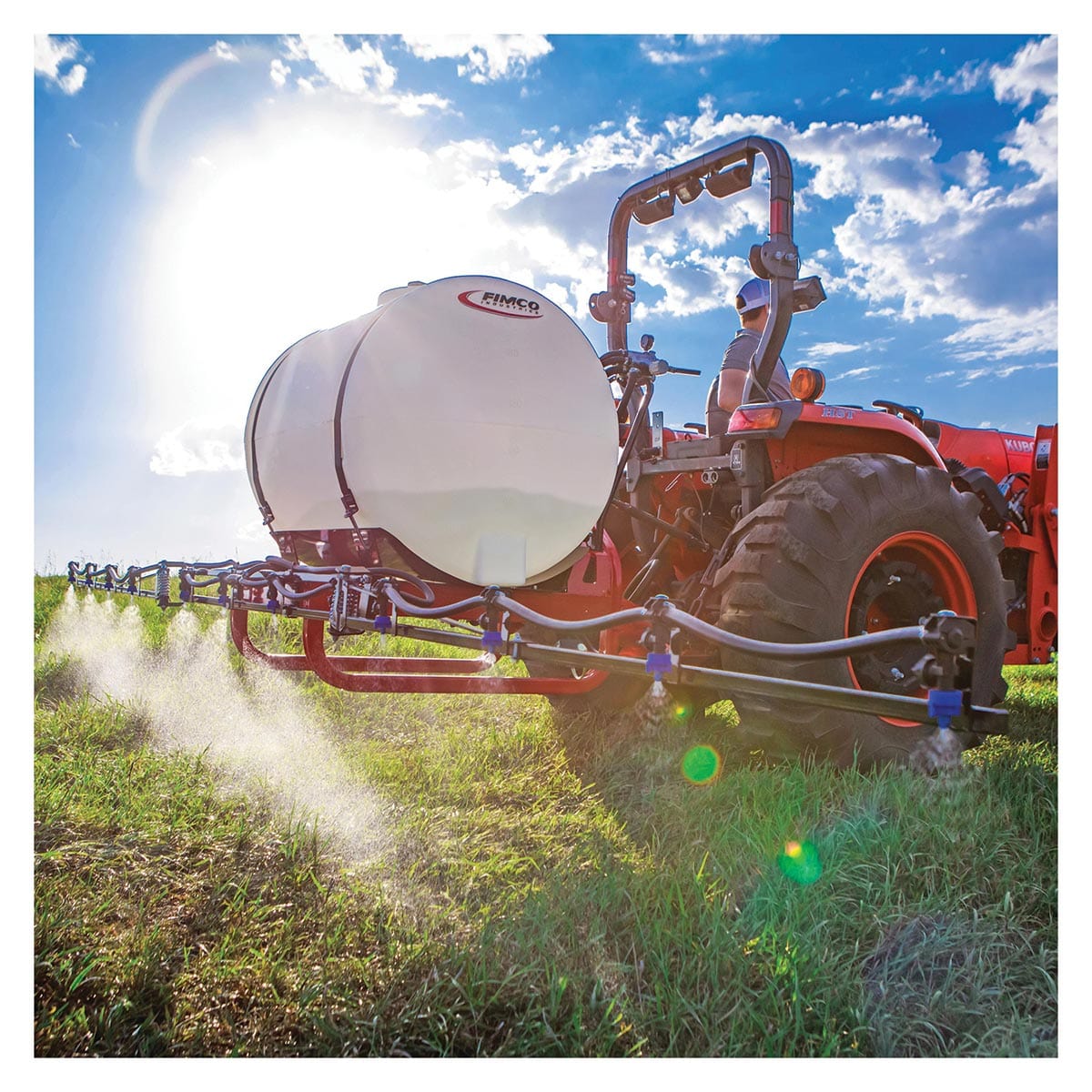 Fimco 200 Gallon 3-Point Sprayer with 8 Roller Pump, Wand & Fx4 Boom In Use+++Fimco 200 Gallon 3-Point Sprayer with 8 Roller Pump, Wand & Fx4 Boom In Use