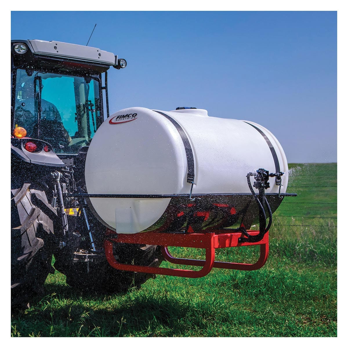 Fimco 300 Gallon 3-Point Sprayer with Roller Pump, Wand & Broadcast Boom In Use+++Fimco 300 Gallon 3-Point Sprayer with Roller Pump, Wand & Broadcast Boom In Use