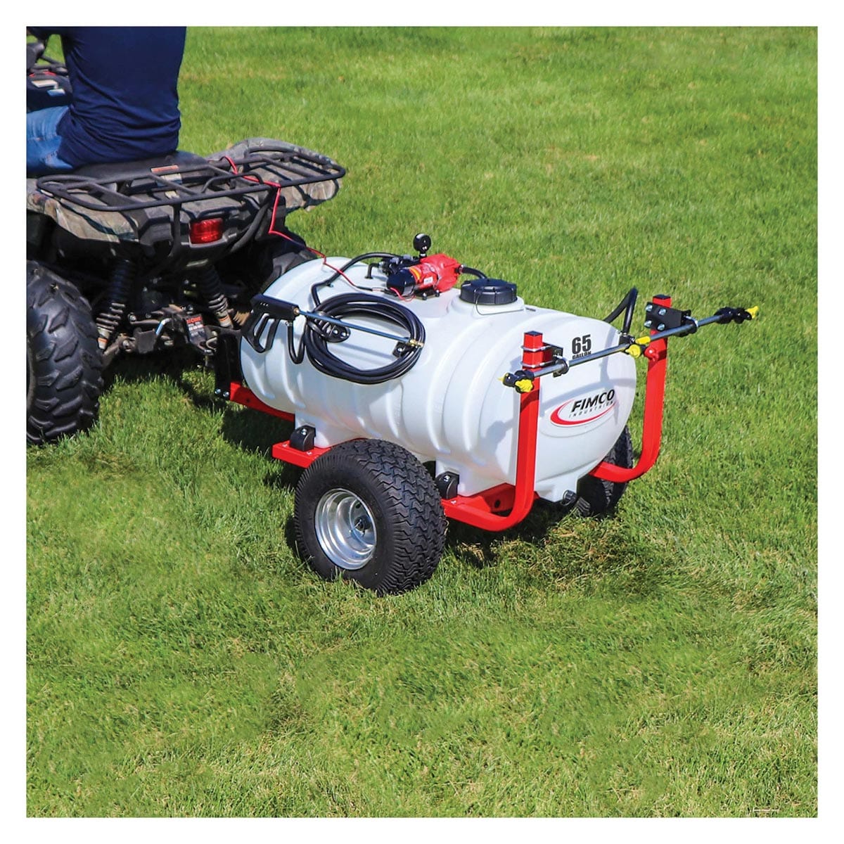 Fimco 65 Gallon Trailer Sprayer with 4.5 GPM Pump, Wand & Broadcast Boom