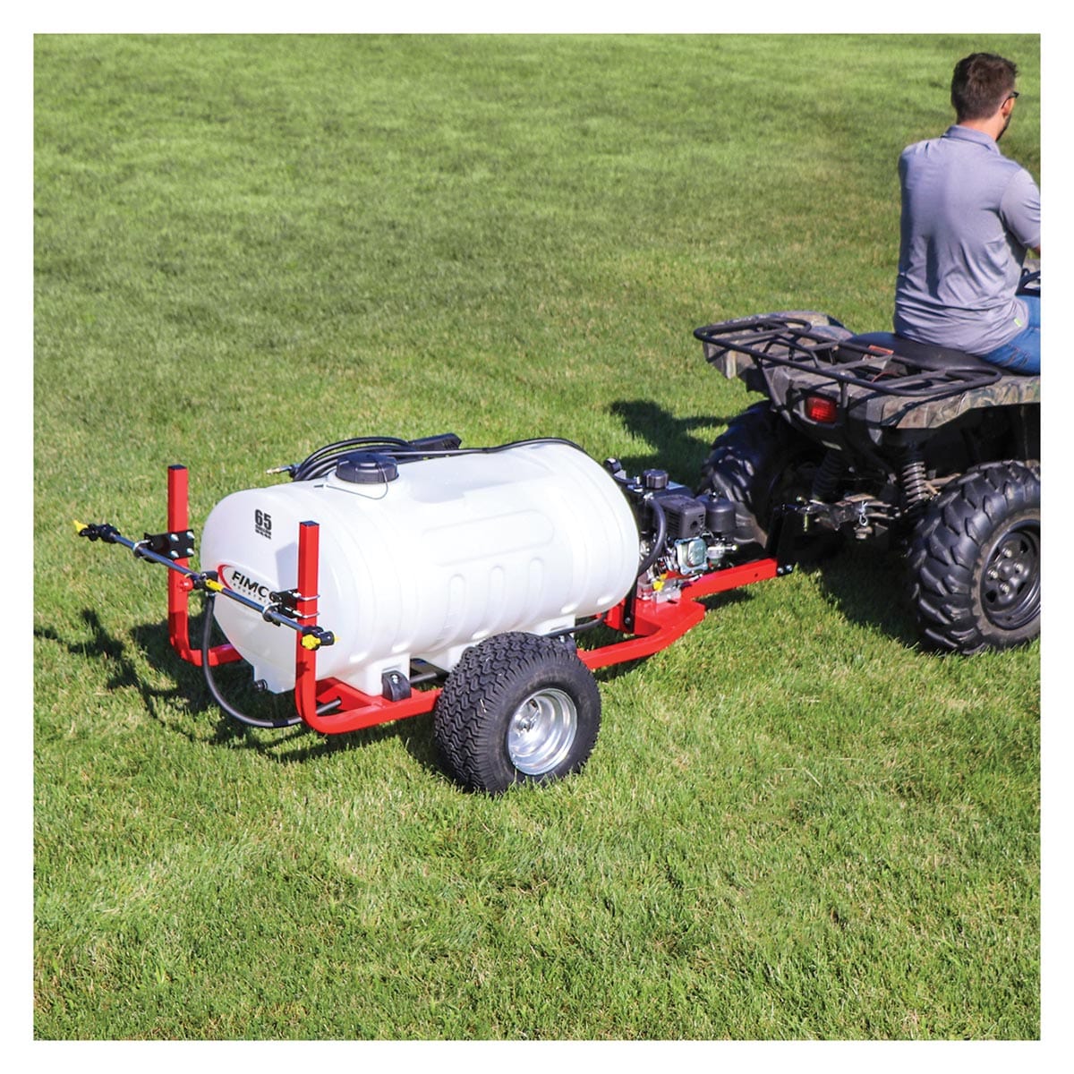 Fimco 65 Gallon Trailer Sprayer with 4 Roller Pump, Wand & Broadcast Boom