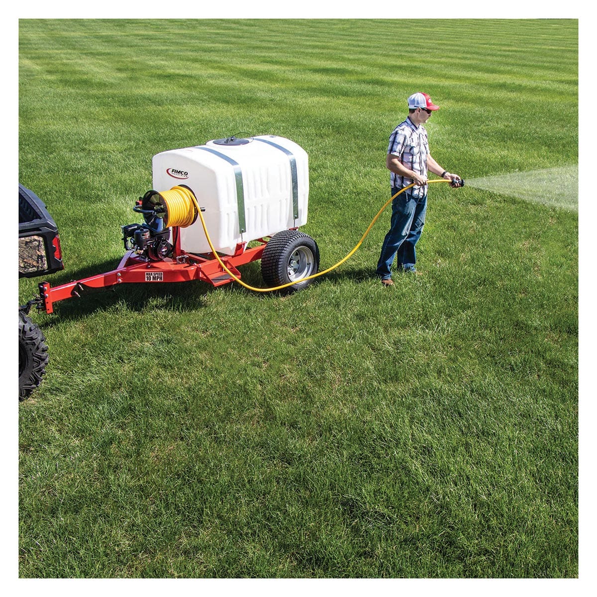 Fimco 200 Gallon Trailer Sprayer with 4 Roller Pump & Banjo Spray Nozzle