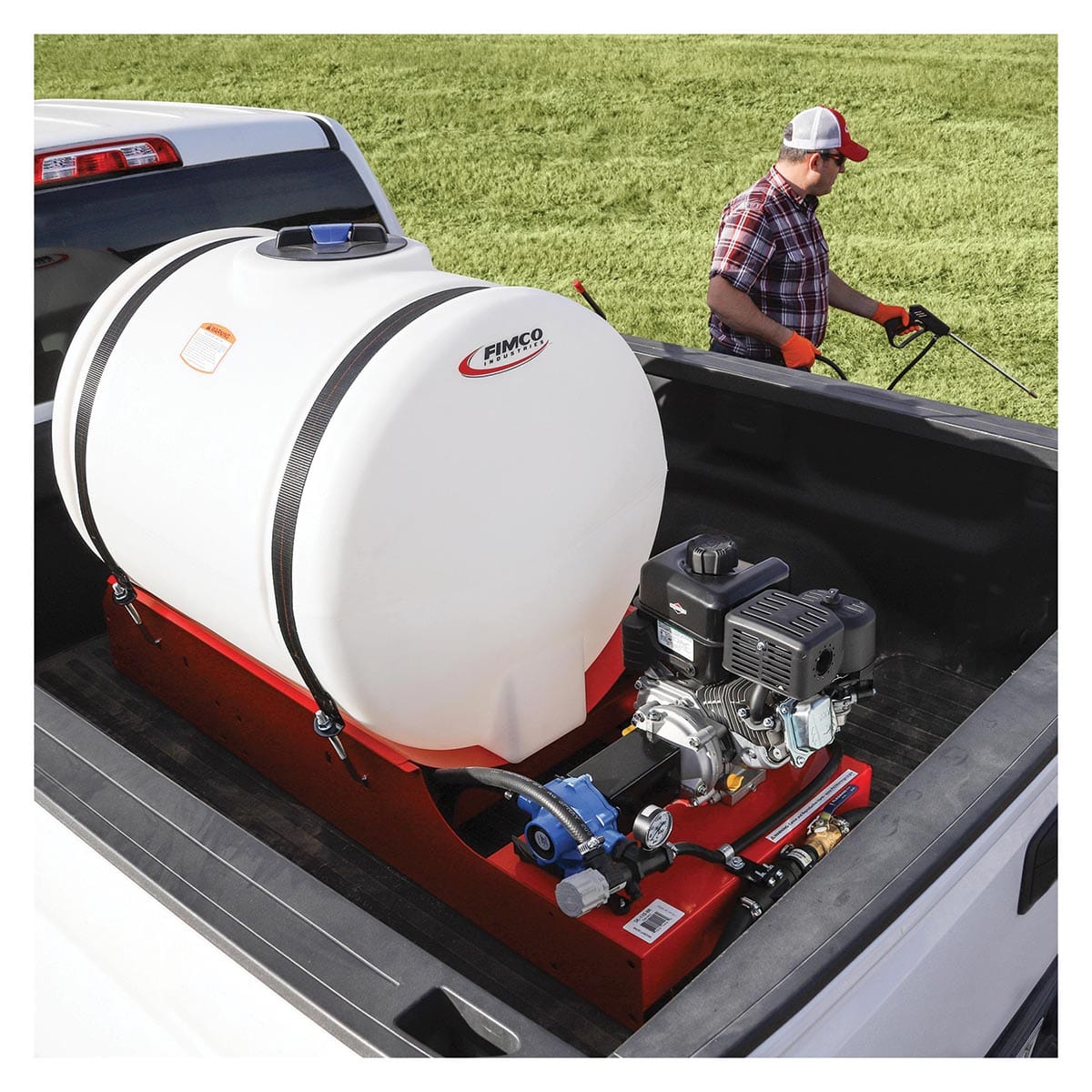 Fimco 110 Gallon Skid Sprayer with 8 Roller Pump & Deluxe Spray Wand