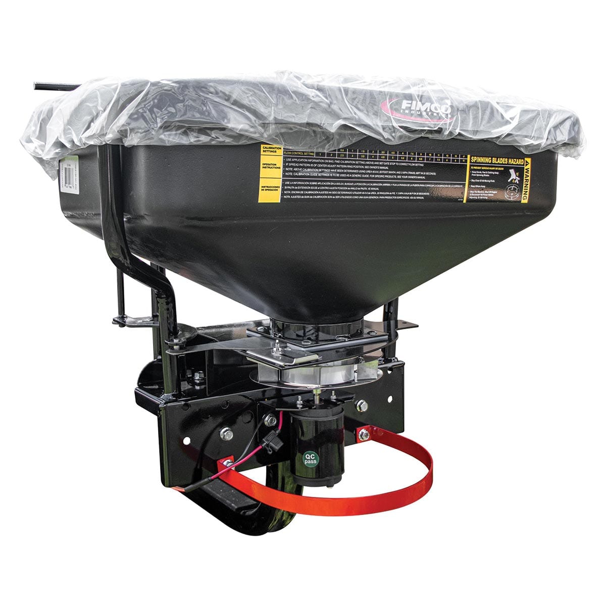 Fimco 2.2 Cubic Foot ATV/UTV Dry Material Spreader with Cover &  2" Tube Mount