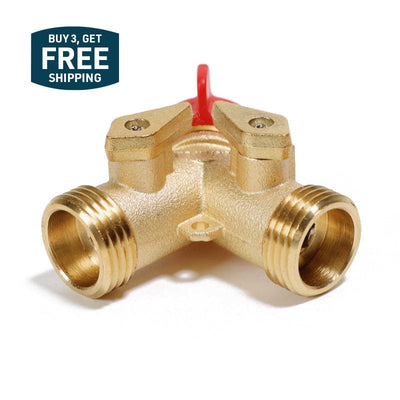 Gemplers Brass Dual Shut-Off Valve