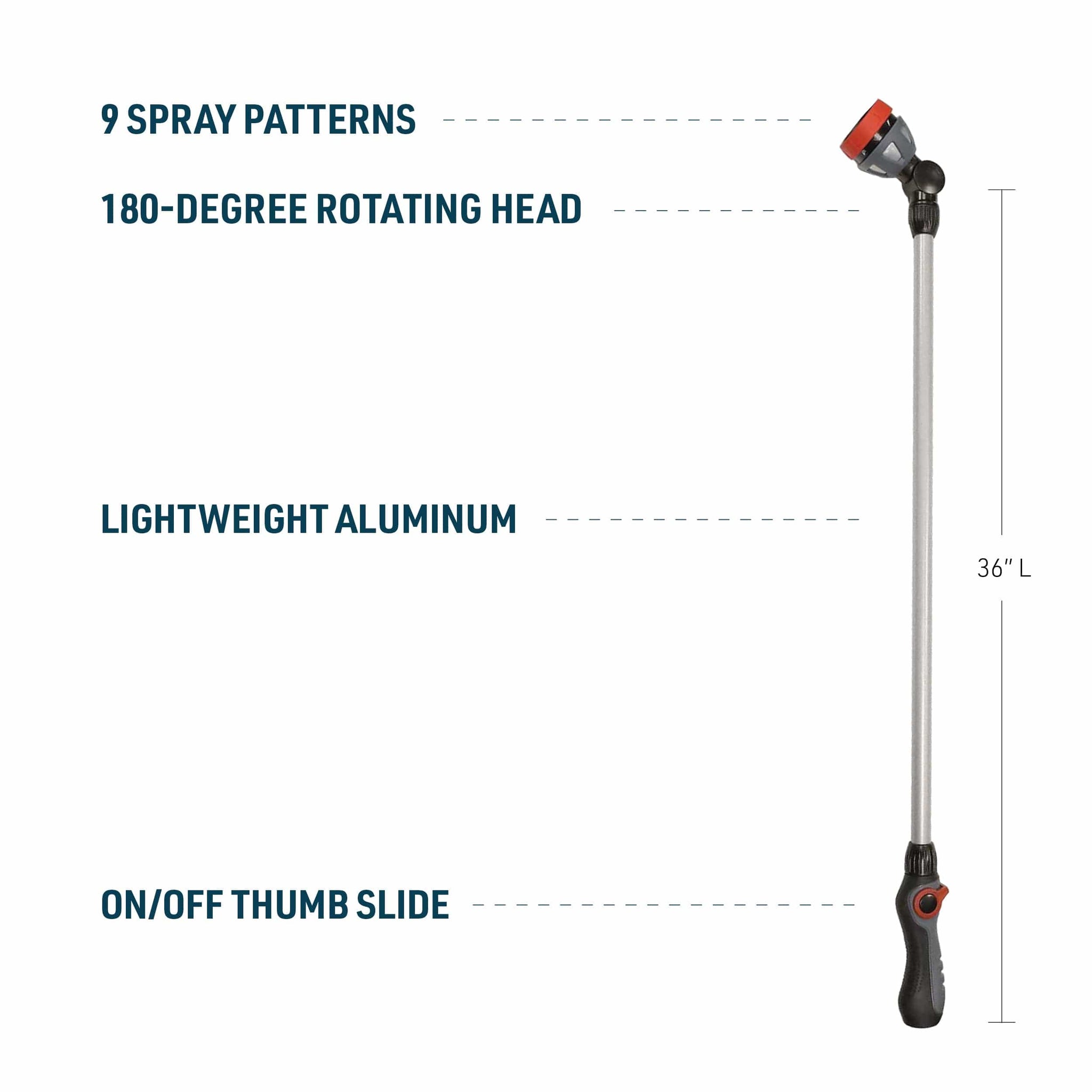 Gemplers 36" Adjustable 9-Pattern Water Wand