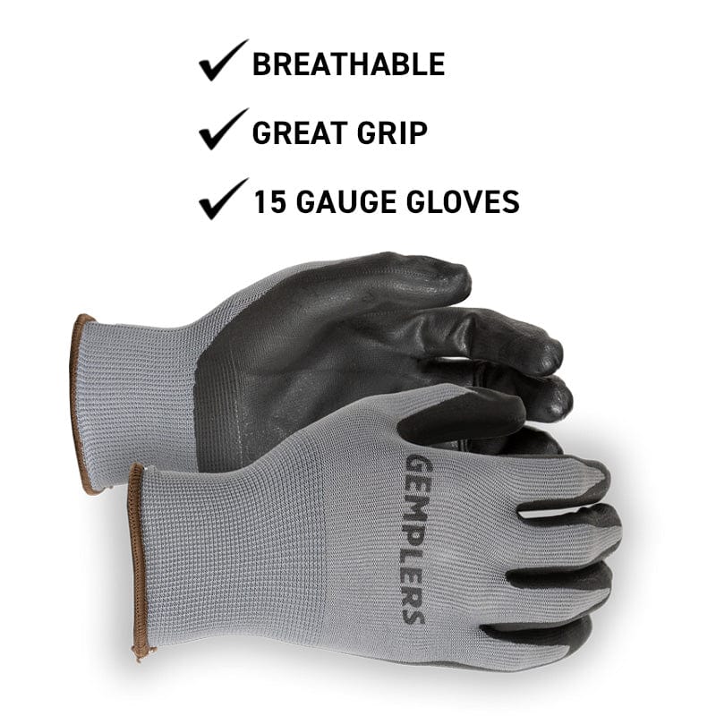 Gemplers Midweight Nylon Glove with Foam Nitrile Coating