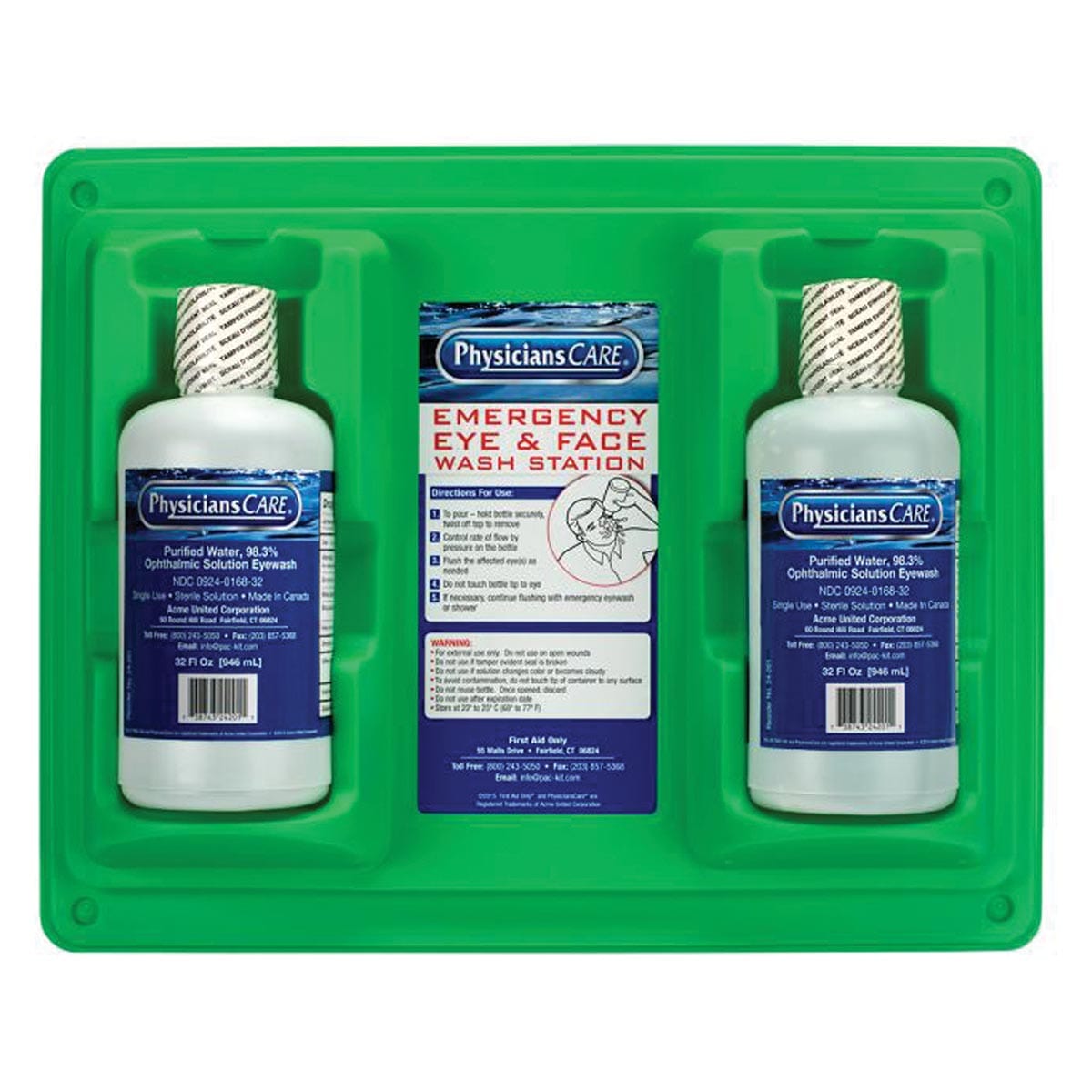 Two 32 oz. Bottle PhysiciansCare Eyewash Station
