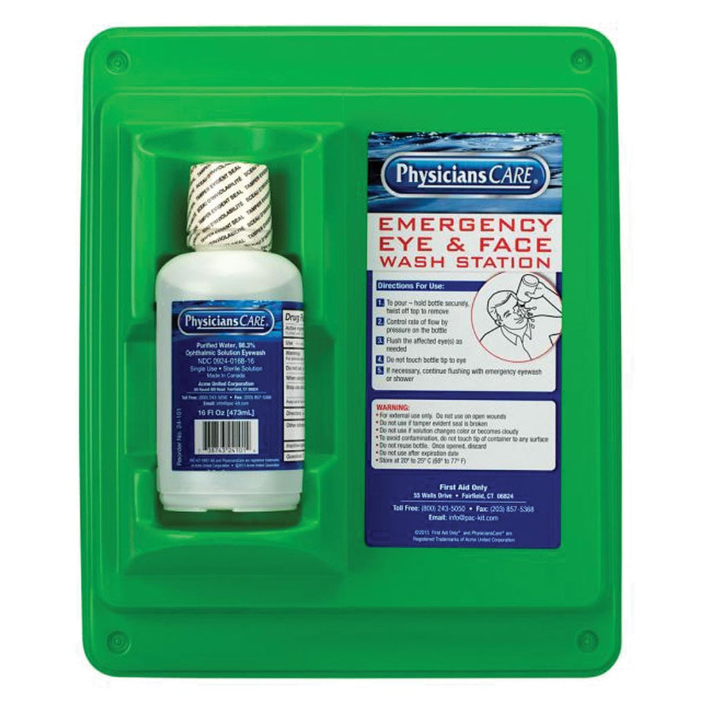 One 16 oz. Bottle PhysiciansCare Eyewash Station