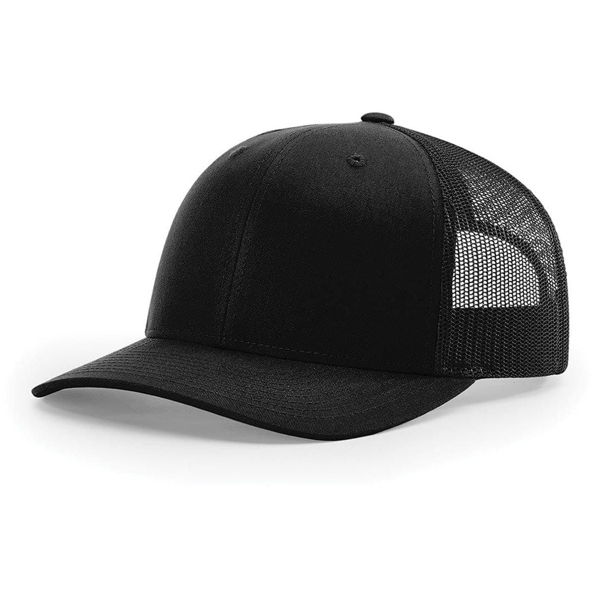 Black Richardson 112 Trucker Mesh Back Cap
