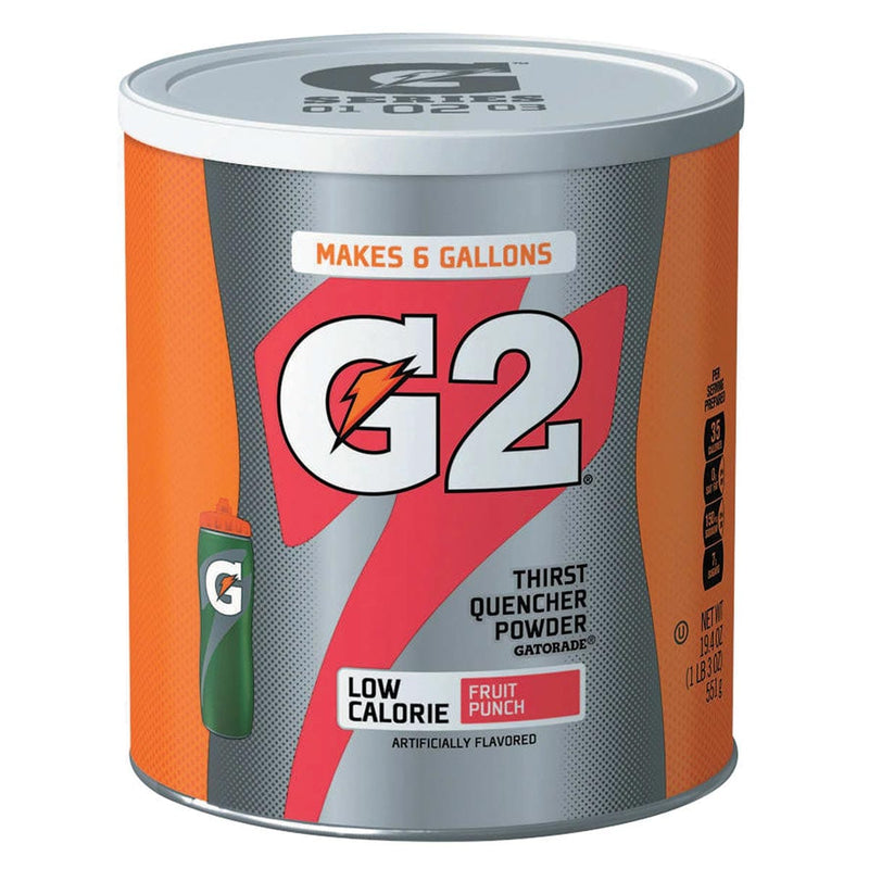 Fruit Punch Gatorade G2 Low Calorie Powder Canister