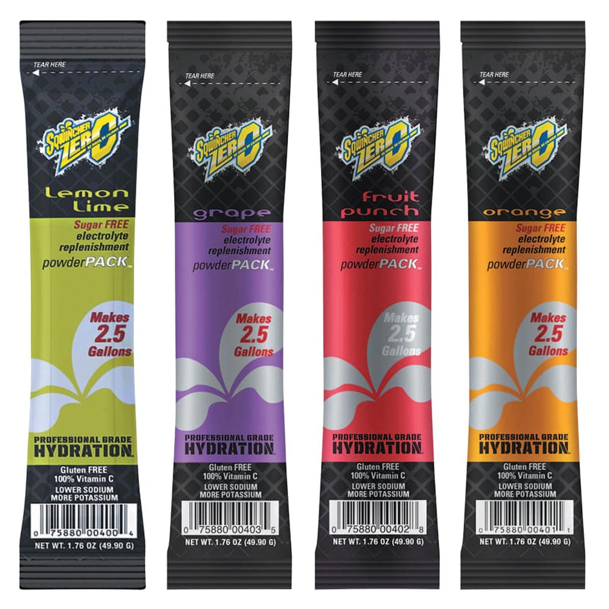 Assortment Sqwincher Zero Powder Packs | 2.5 gal yield