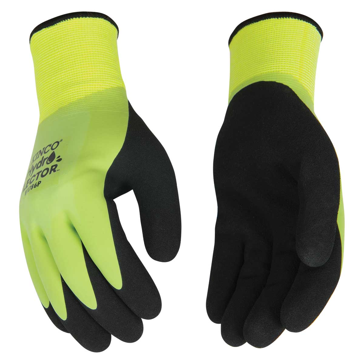 Brite Yellow Kinco HydroFlector Lined Double Coated Gloves
