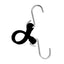 Black Heavy Duty Poly Bungee Straps with Galvanized Steel Hooks