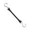 Black Industrial Grade Poly Tarp Straps with Galvanized Steel Hooks