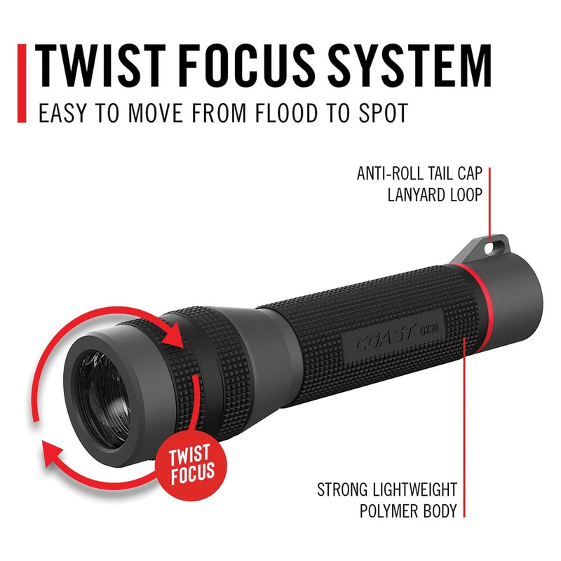 coast rechargeable flashlight hp3r Coast GX30 Flashlight