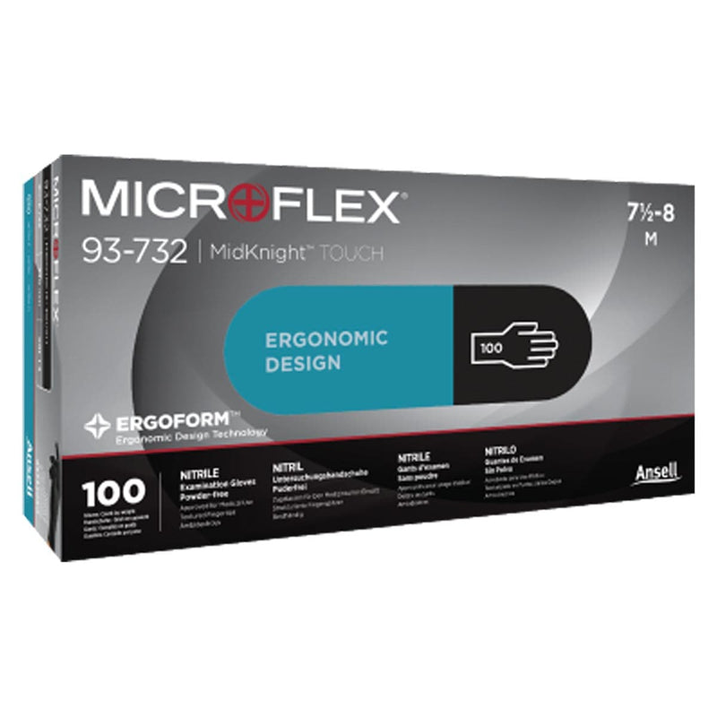 Microflex Midknight Touch 93-732 Nitrile Gloves | Box of 100