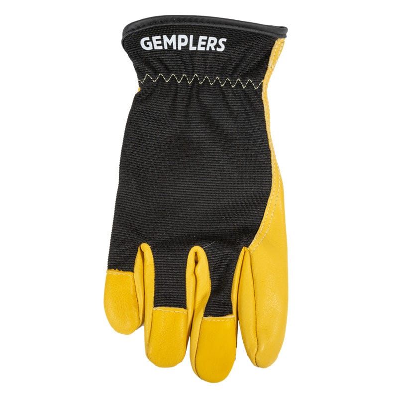 Gemplers Leather Palm Hybrid Work Gloves with Elastic Cuff