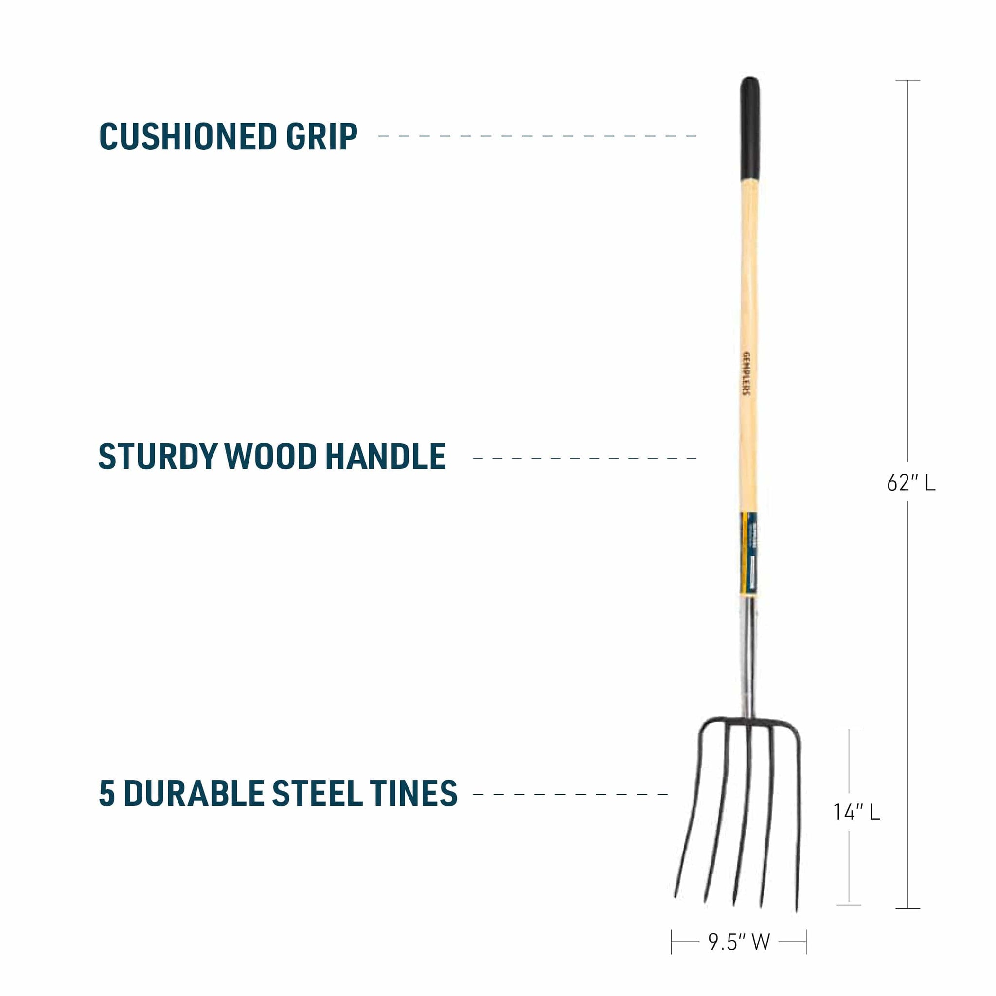 Gemplers Steel 5-Tine Fork