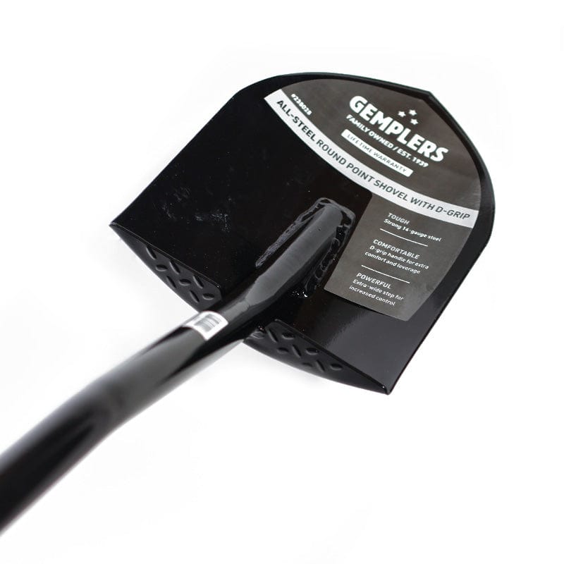 Gemplers All-Steel Round Point Shovel with D-Grip Handle