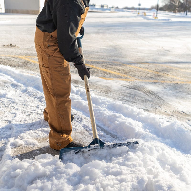 Gemplers 22" Poly Snow Pusher with Wood Handle